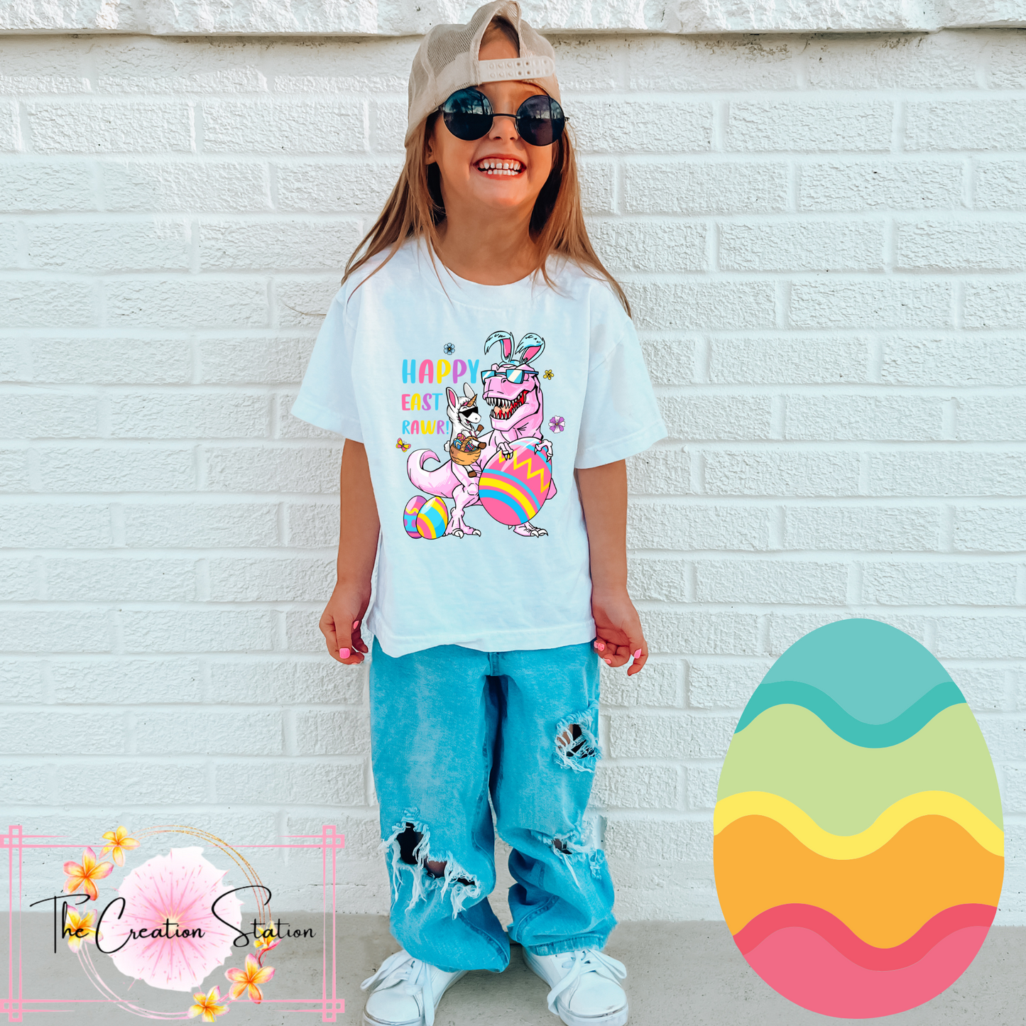 Happy Easter Pink Dino