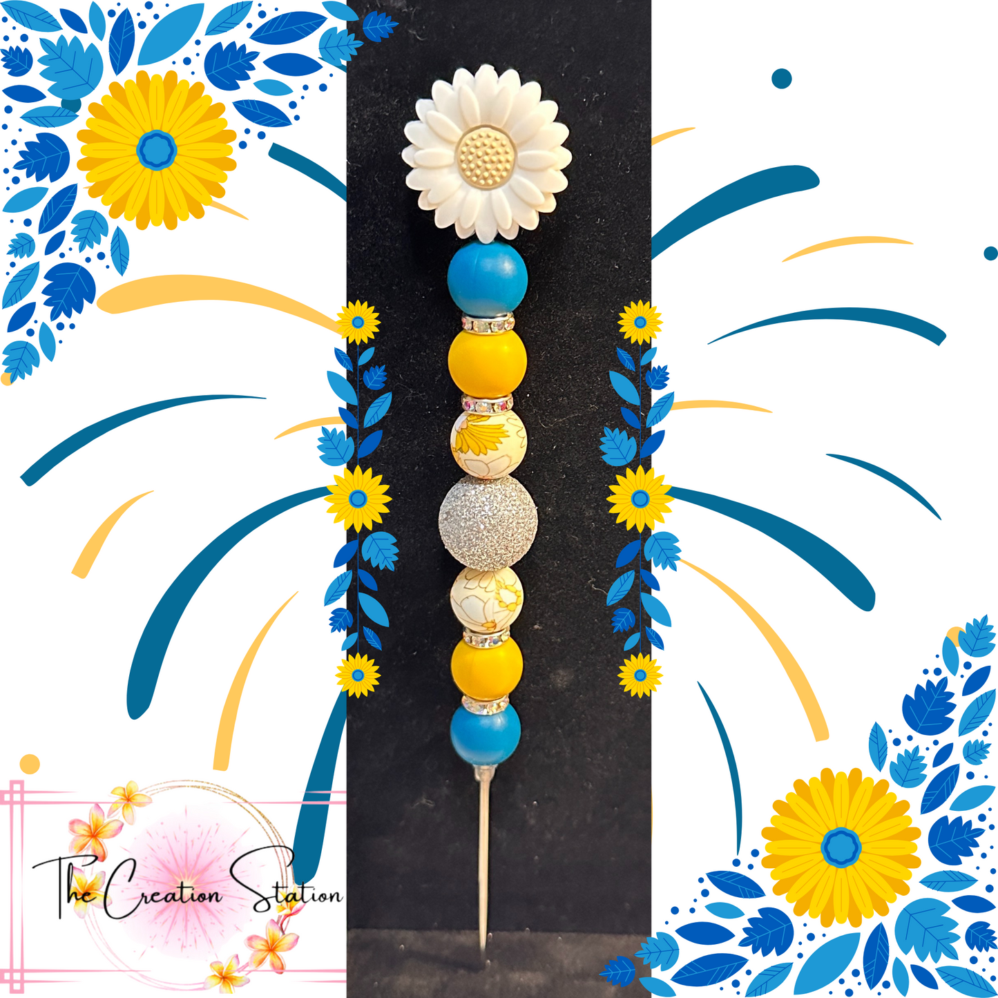 Blue & Yellow Sunflower