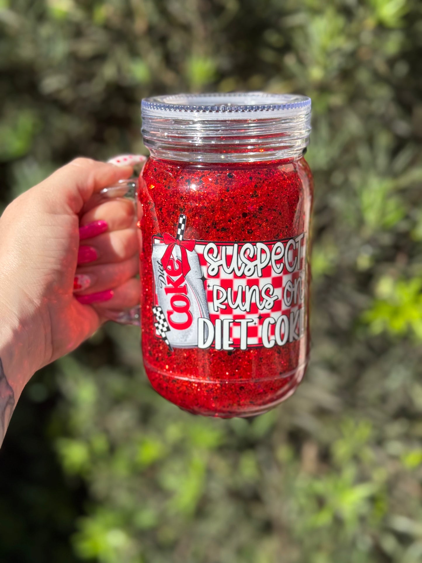 20 oz Snow Globe Mason Jar