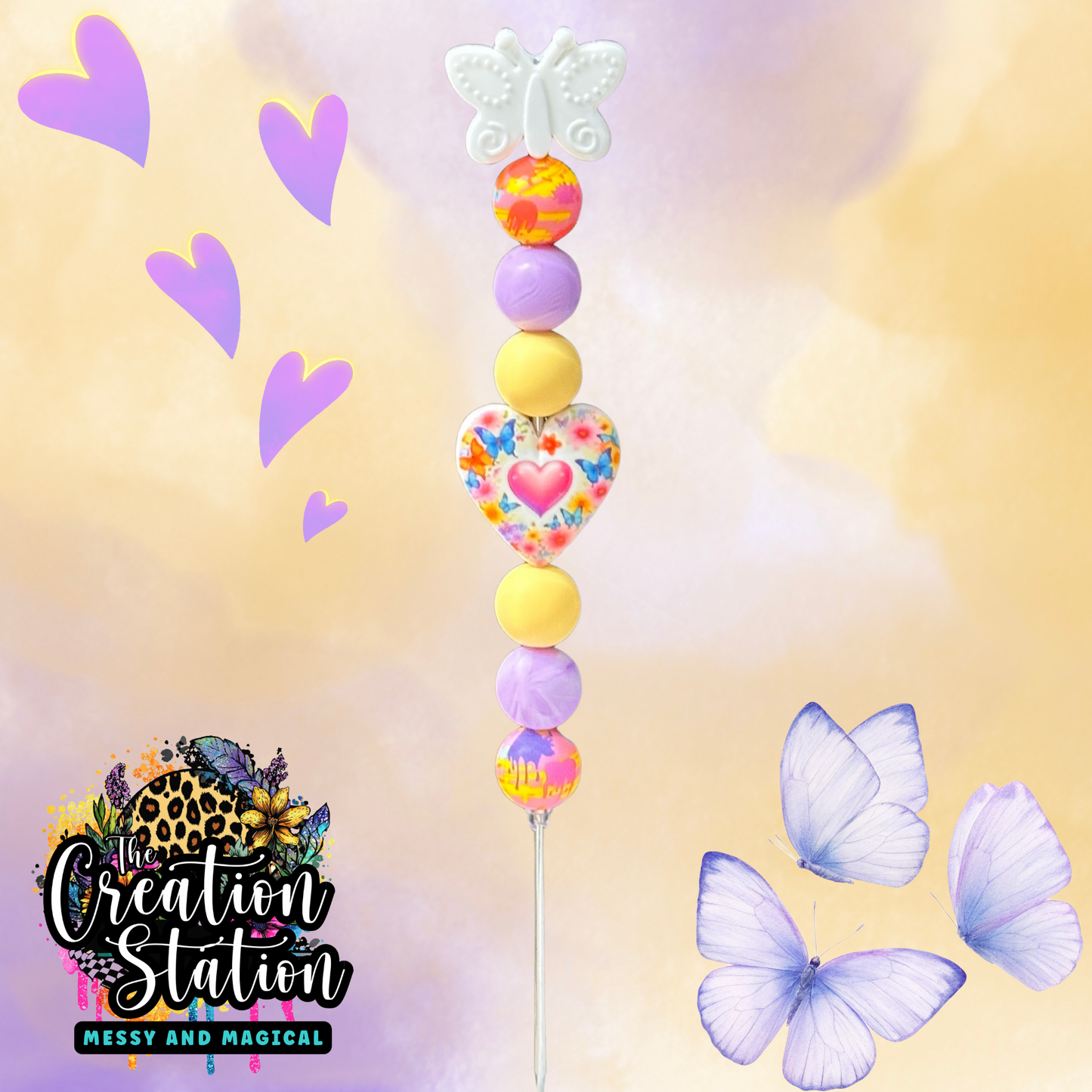Heart & White Butterfly Pokey Pal™