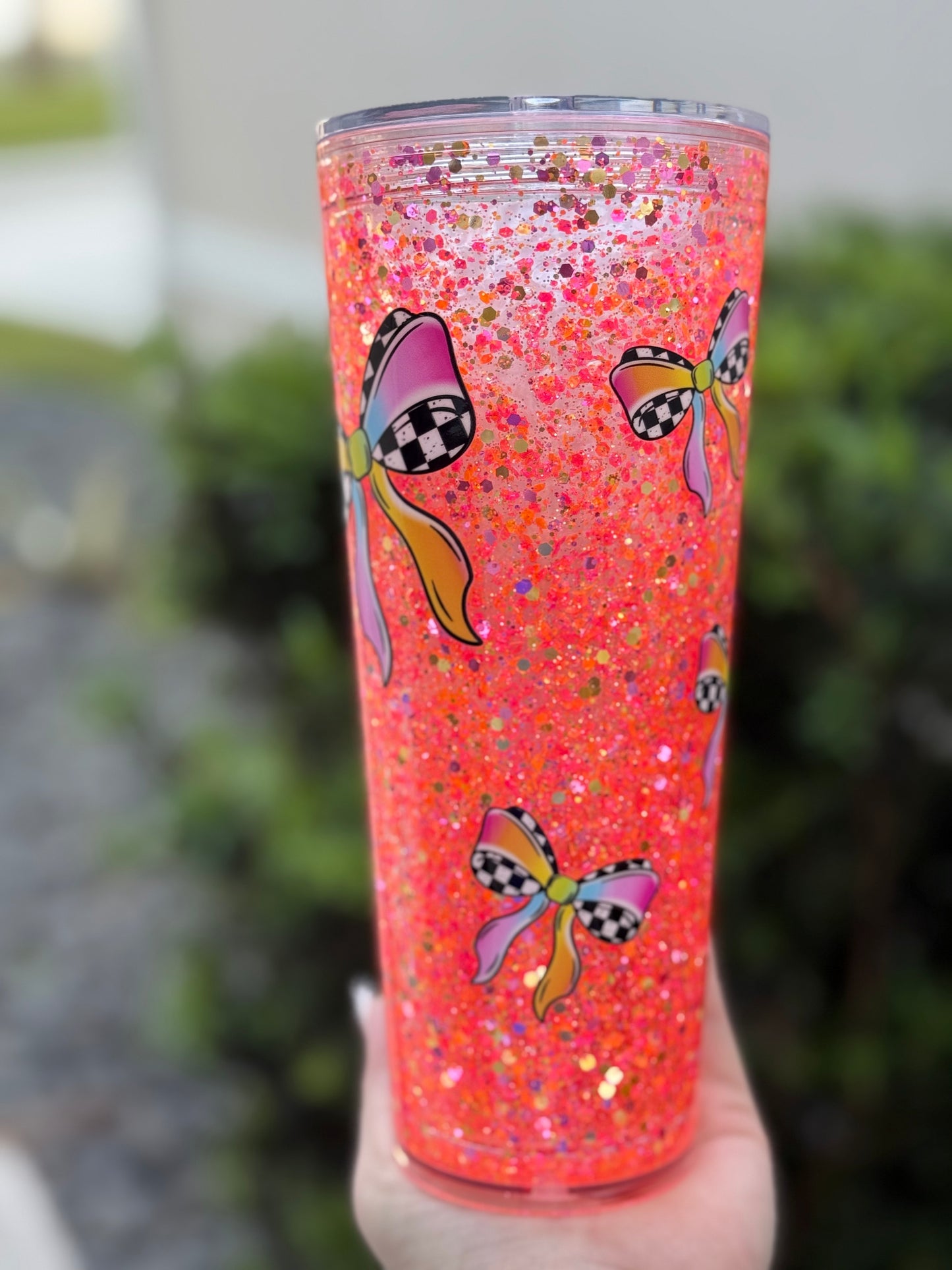 Custom Glitter Snow Globe Tumbler READ DESCRIPTION
