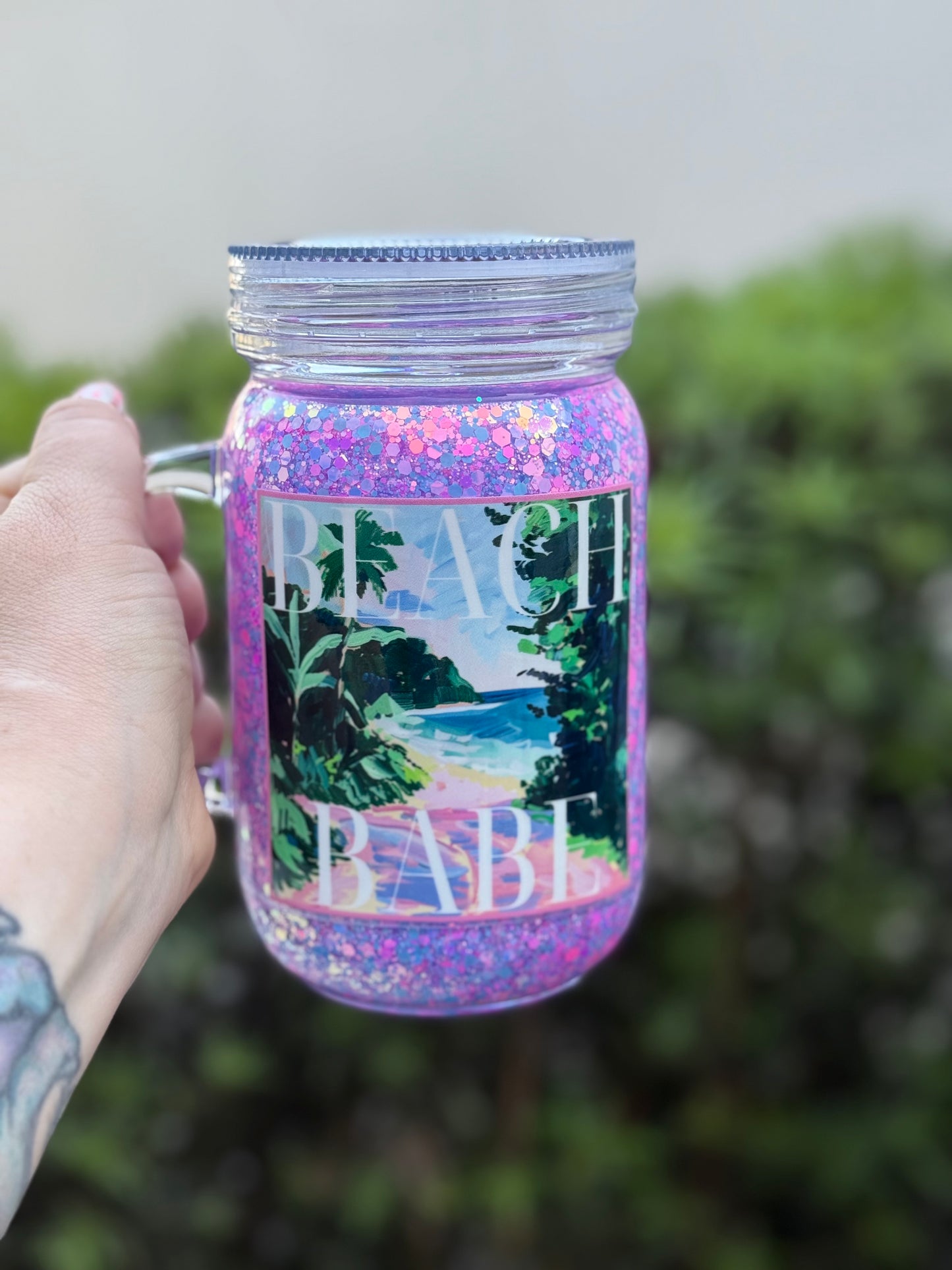 Custom Glitter Snow Globe Tumbler READ DESCRIPTION