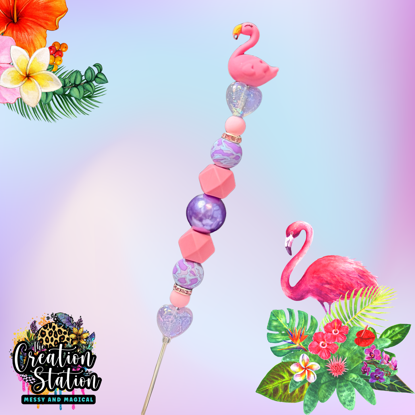 Pink & Purple Flamingo