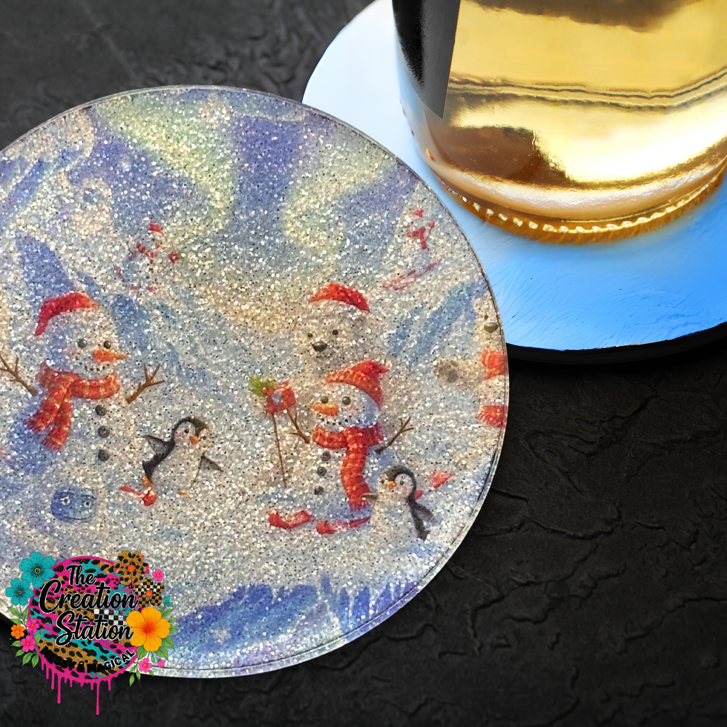 Blue Ice Coaster Set