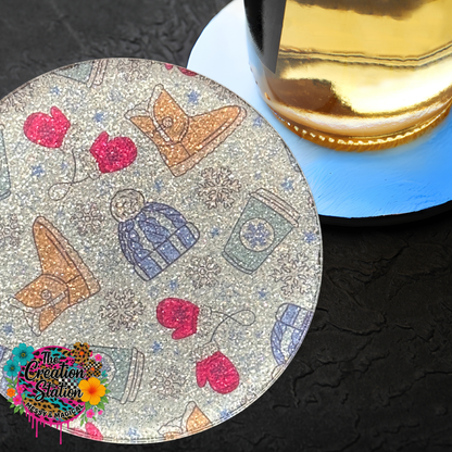 Blue Ice Coaster Set