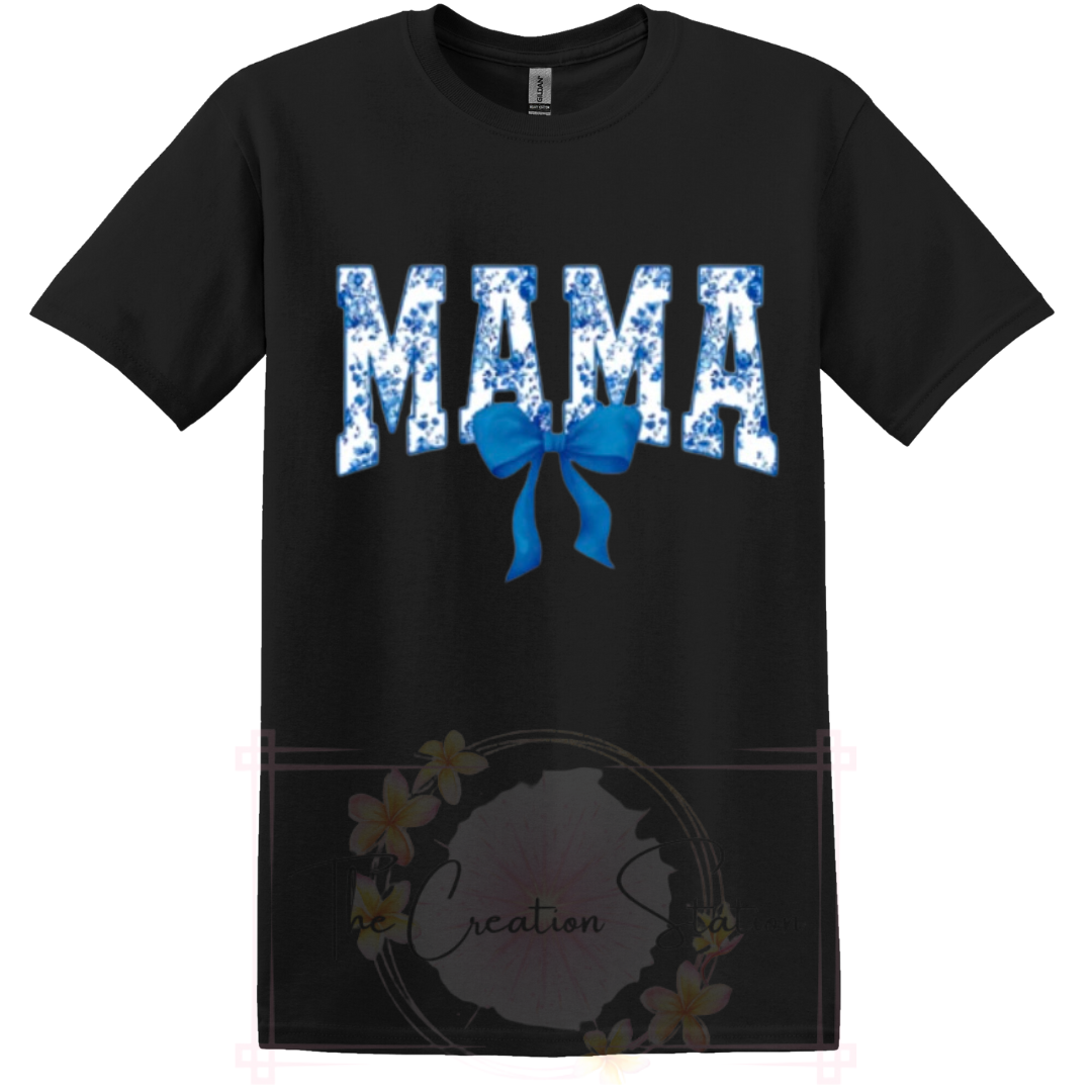 Mama Blue Bow