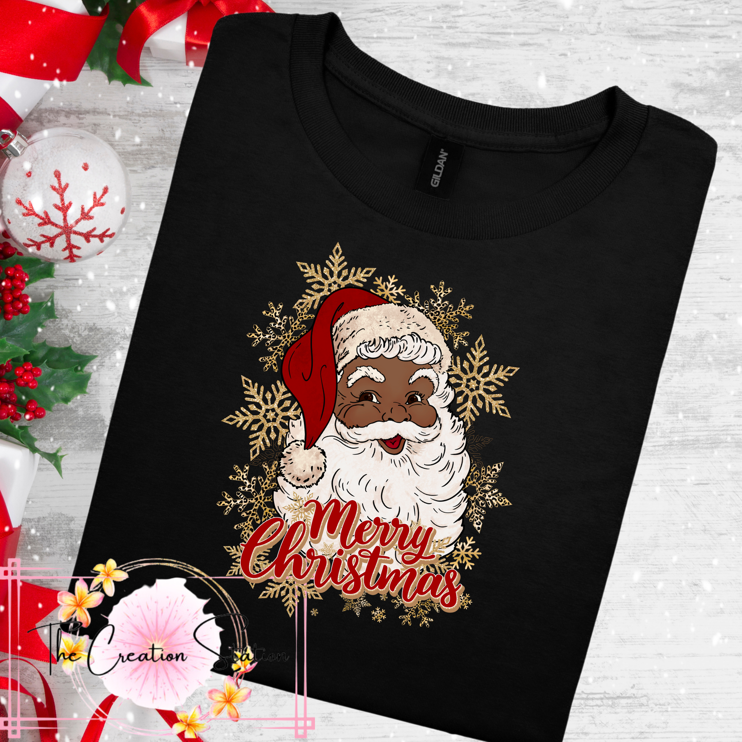 Santa With Snowflakes