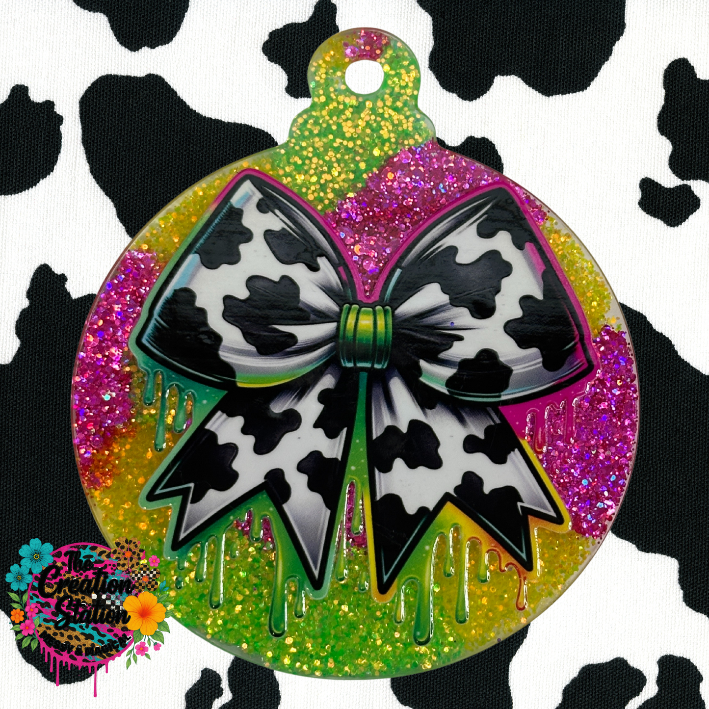 Cow Print Bow