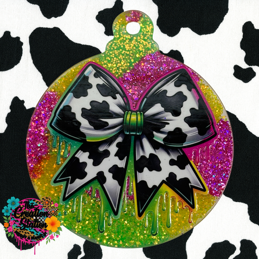 Cow Print Bow