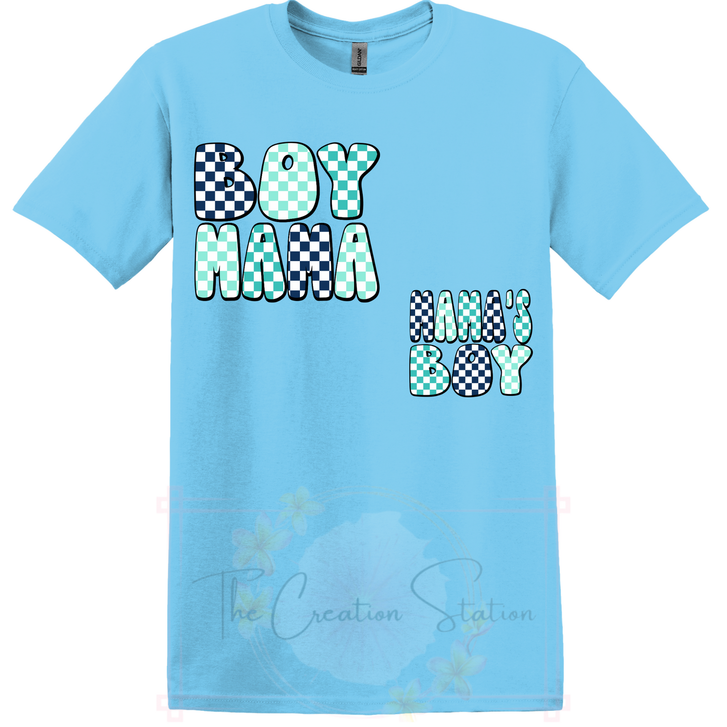 Checkered Blue Mama Mini