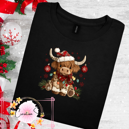 Highland Christmas Cow