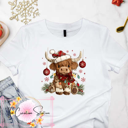 Highland Christmas Cow