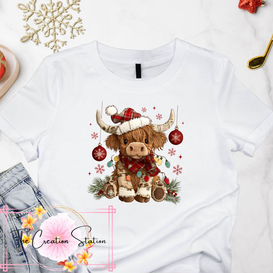 Highland Christmas Cow