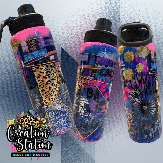 Neon Swirl 32oz Sport Bottle