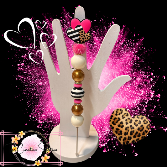 Pink Leopard Heart