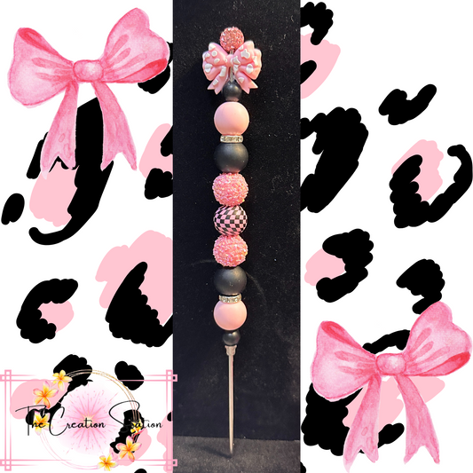 Pink & Black Bow