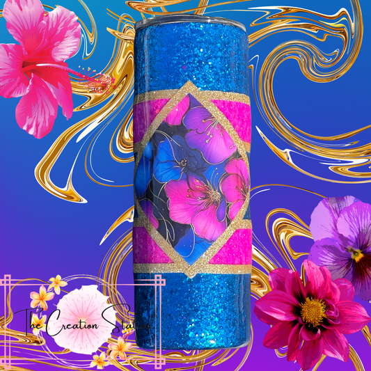Pink & Blue Flowers