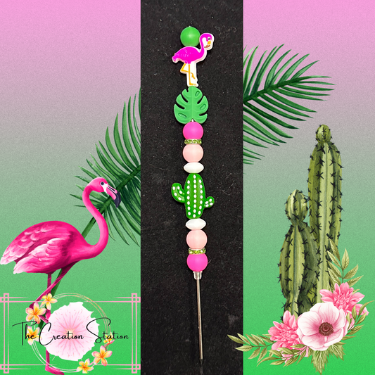 Pink & Green Flamingo