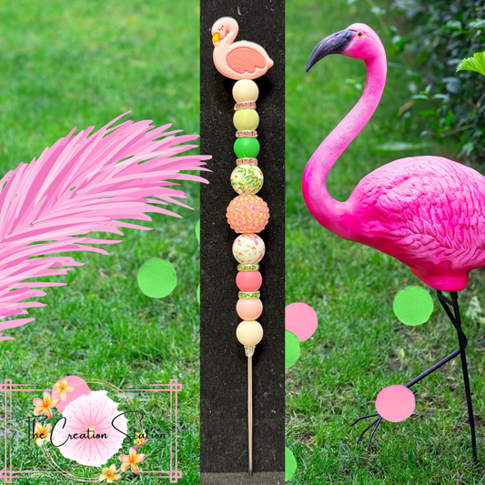 Pink & Green Flamingo
