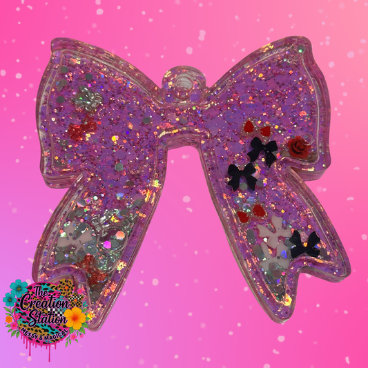 Snow Globe Pink Bow