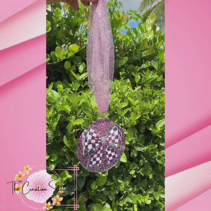 Pink & Black Checkered Bow